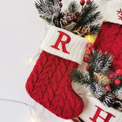Knitted Christmas Letter Socks